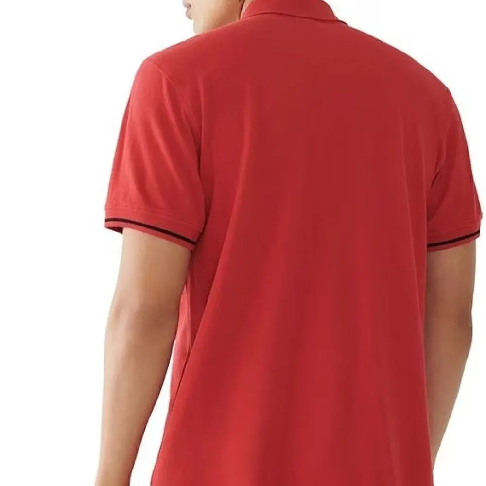 True Religion Braded Logo Collar Red Polo Shirt Size L/G